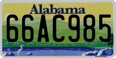 AL license plate 66AC985