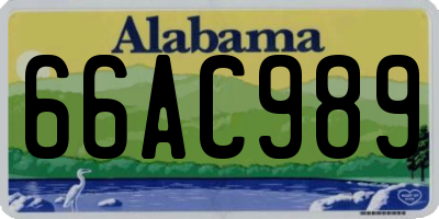 AL license plate 66AC989
