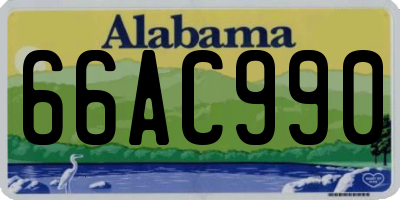 AL license plate 66AC990