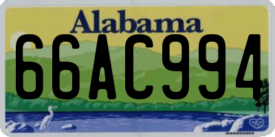 AL license plate 66AC994