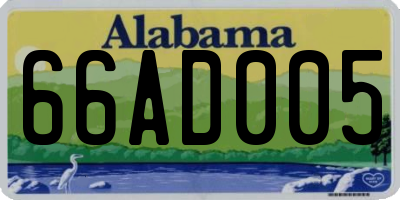 AL license plate 66AD005