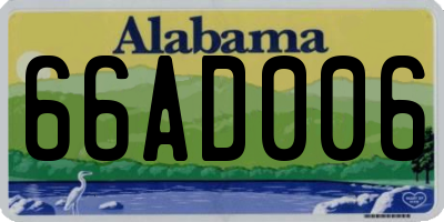 AL license plate 66AD006