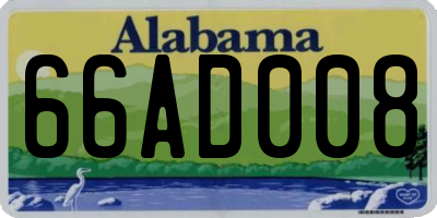 AL license plate 66AD008