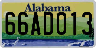 AL license plate 66AD013