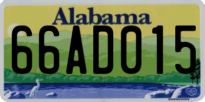 AL license plate 66AD015