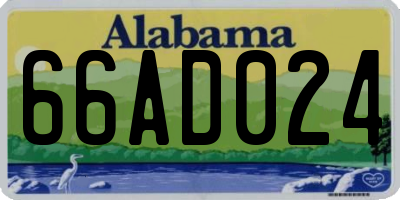 AL license plate 66AD024