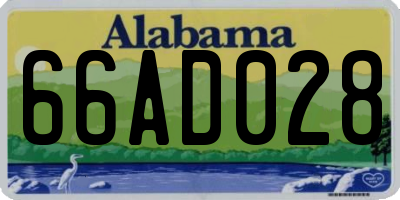 AL license plate 66AD028
