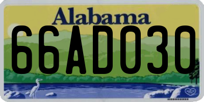 AL license plate 66AD030