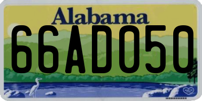 AL license plate 66AD050