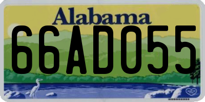 AL license plate 66AD055