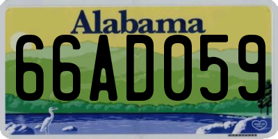 AL license plate 66AD059