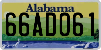 AL license plate 66AD061