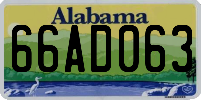 AL license plate 66AD063