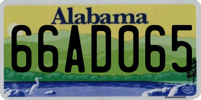 AL license plate 66AD065