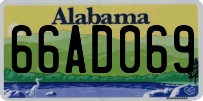 AL license plate 66AD069
