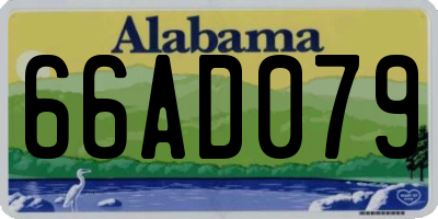 AL license plate 66AD079