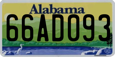 AL license plate 66AD093