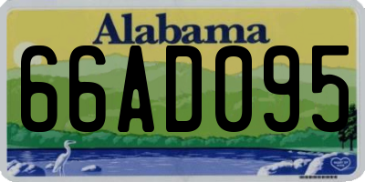 AL license plate 66AD095
