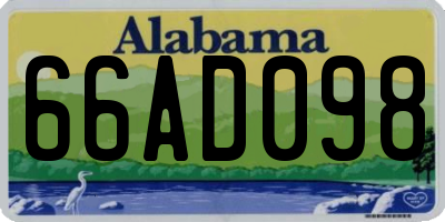 AL license plate 66AD098