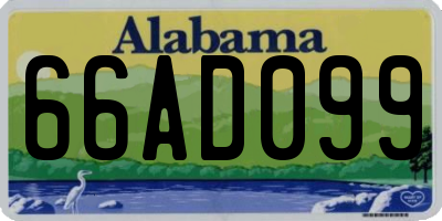 AL license plate 66AD099