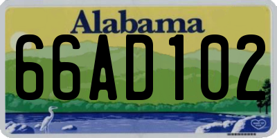 AL license plate 66AD102