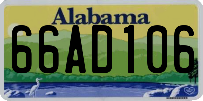AL license plate 66AD106