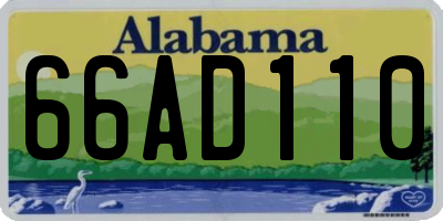 AL license plate 66AD110