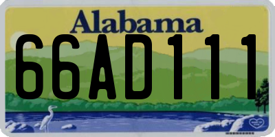 AL license plate 66AD111