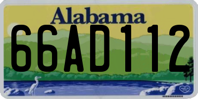 AL license plate 66AD112