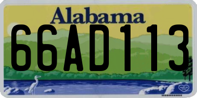 AL license plate 66AD113