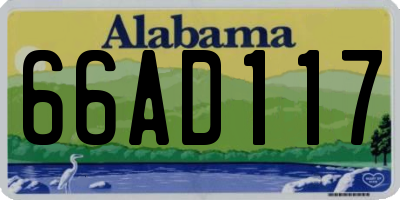 AL license plate 66AD117