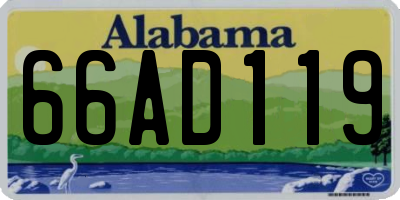 AL license plate 66AD119