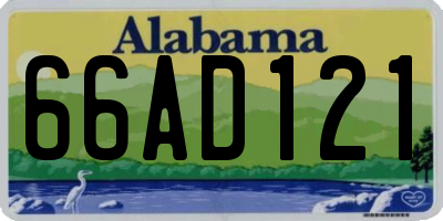 AL license plate 66AD121
