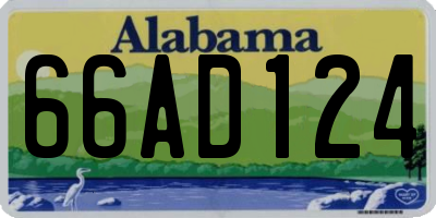 AL license plate 66AD124