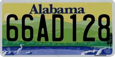 AL license plate 66AD128