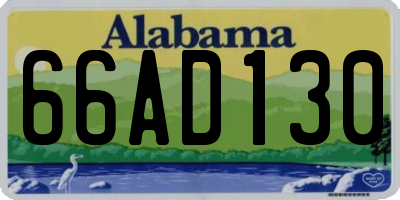 AL license plate 66AD130