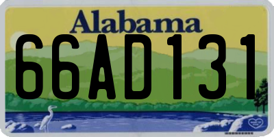 AL license plate 66AD131
