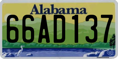 AL license plate 66AD137