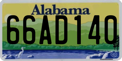 AL license plate 66AD140