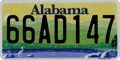 AL license plate 66AD147