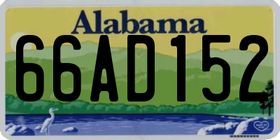 AL license plate 66AD152