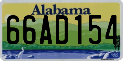 AL license plate 66AD154