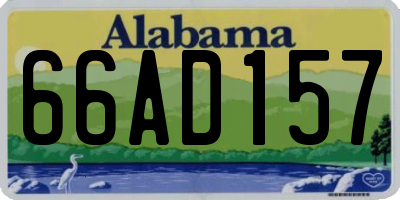 AL license plate 66AD157