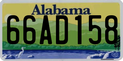 AL license plate 66AD158