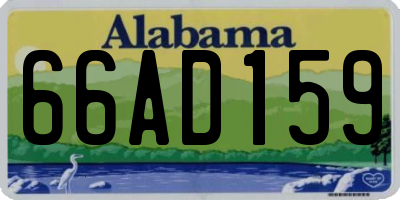 AL license plate 66AD159
