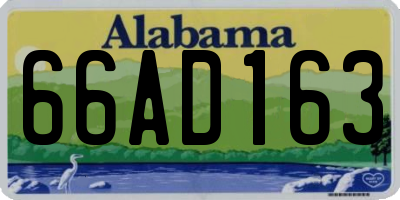 AL license plate 66AD163