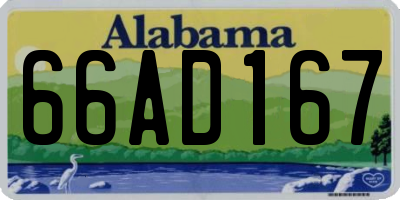 AL license plate 66AD167