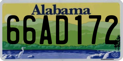 AL license plate 66AD172