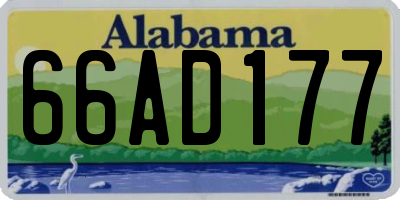 AL license plate 66AD177