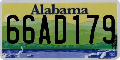 AL license plate 66AD179